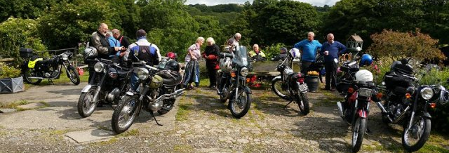 general picture of club members and bikes