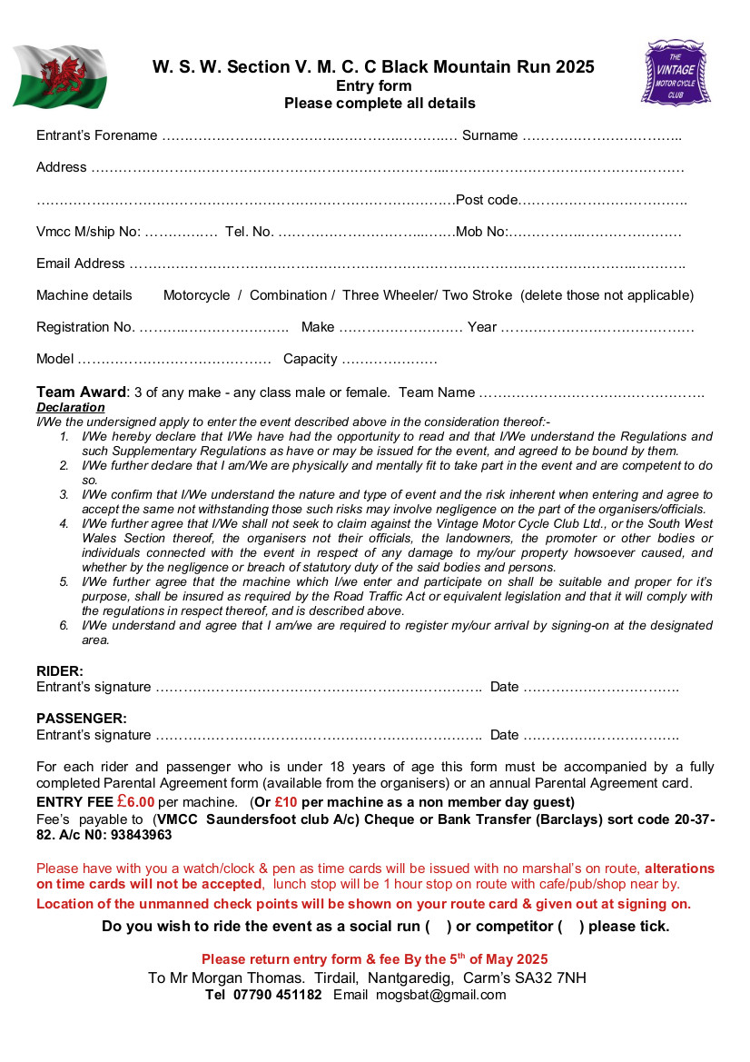 Black Mountain 2025 Regs 2